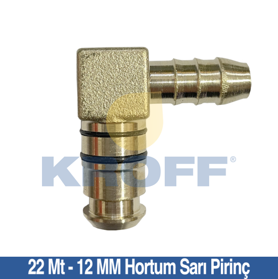 Dirsek Bağlantı Rekoru 90° Mt 22 (12 MM) Sarı Voss Rekor Uyumlu